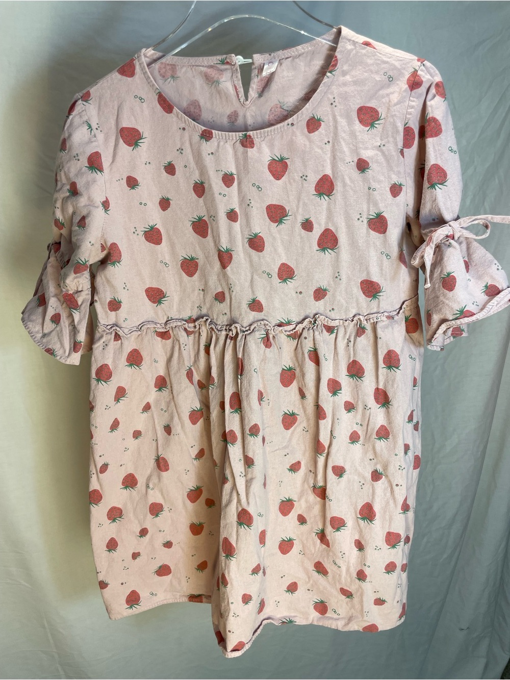 CYZY Strawberry Print Babydoll Dress Cottagecore Aesthetic